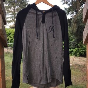 Dark grey light pull over hoodie